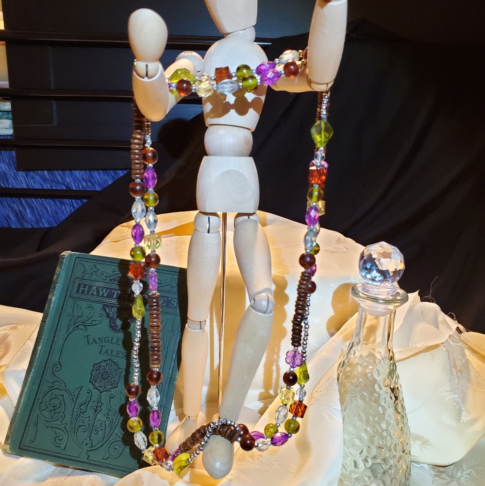 Extra Long Varied Bead Necklace